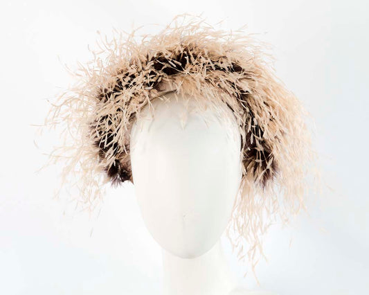 Bespoke headband with оstriсh feathers by Cupids Millinery
