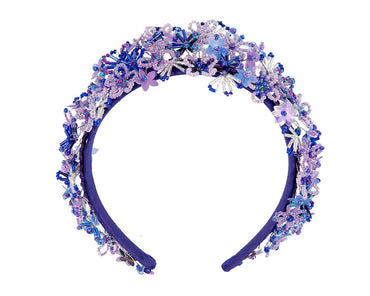 Bespoke blue designers fascinator headband by Cupids Millinery-1