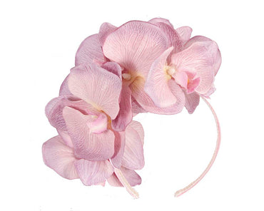 Bespoke lilac orchid flower headband by Fillies Collection