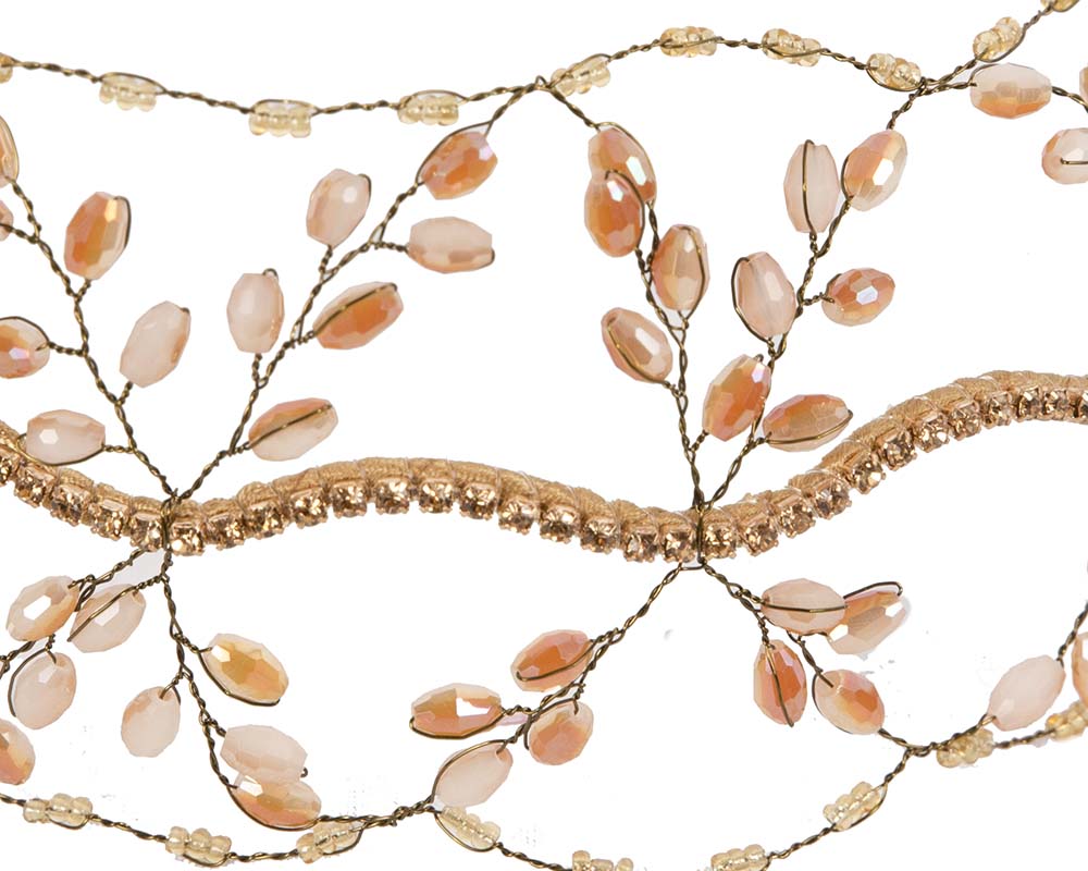 Exclusive gold headband fascinator by Cupids Millinery CU428-2