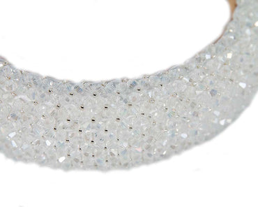 Cream crystal fascinator headband by Cupids Millinery-2