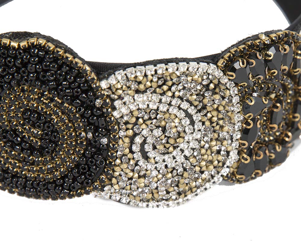 Unusual multi-tone headband fascinator CU448BG