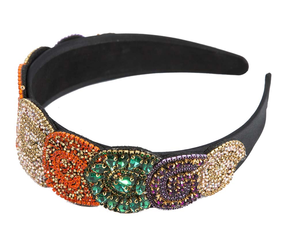 Unusual multi-tone headband fascinator CU448OR