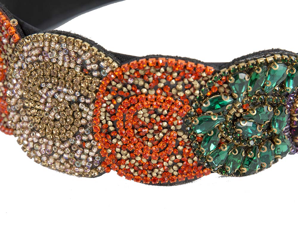 Unusual multi-tone headband fascinator CU448OR