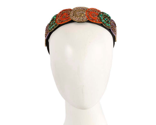 Unusual multi-tone headband fascinator CU448OR
