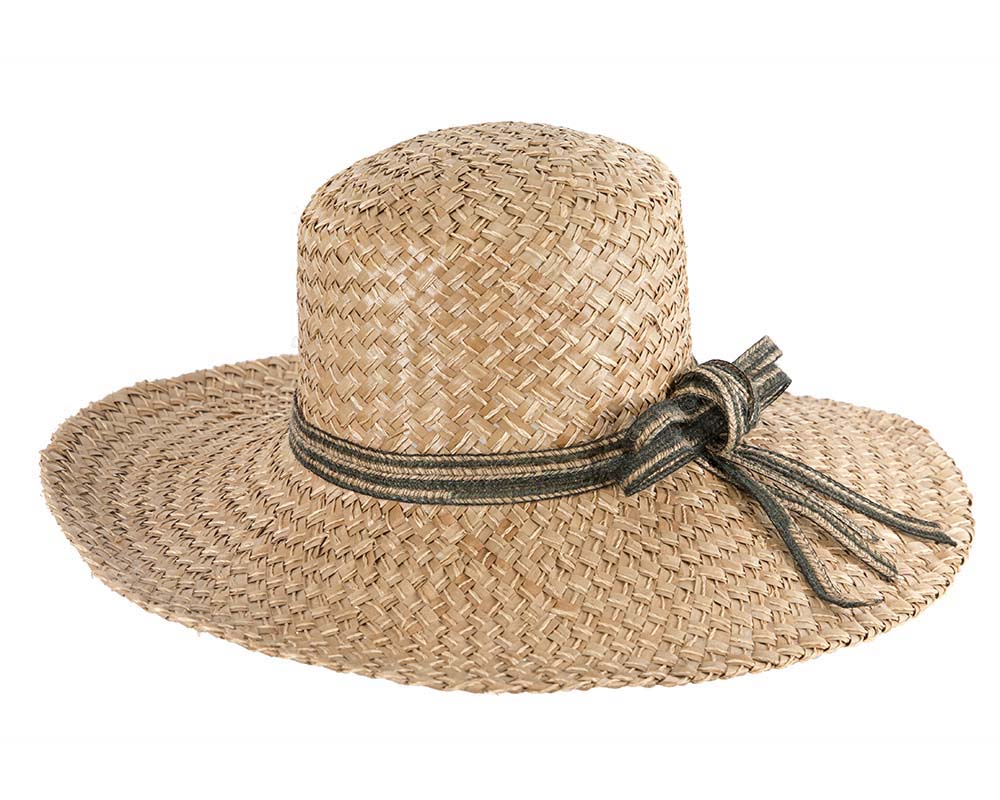 Wide brim straw summer hat-4