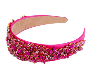Shiny fuchsia fascinator headband by Max Alexander