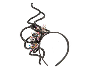 Exclusive black racing fascinator by Cupids Millinery-1