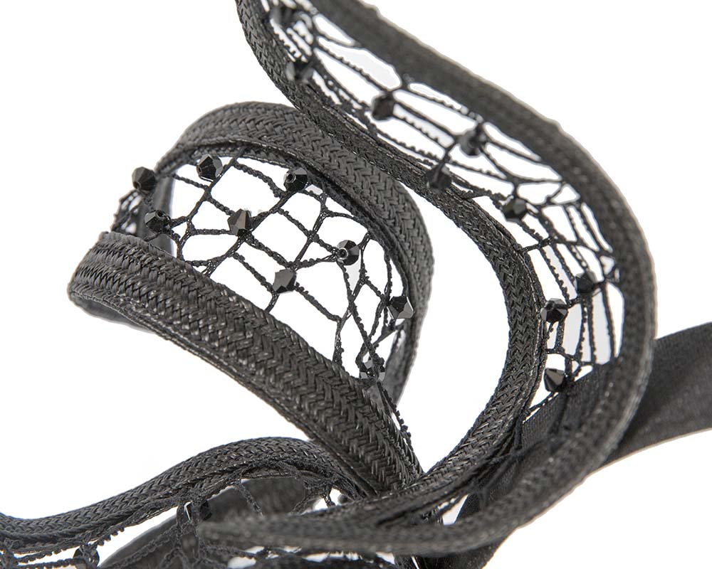 Exclusive black fascinator by Cupids Millinery Melbourne