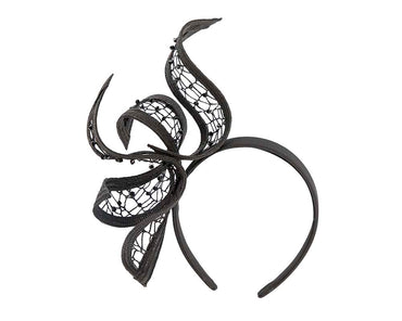 Exclusive black fascinator by Cupids Millinery Melbourne