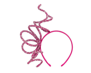 Bespoke sculptured fuchsia fascinator by Cupids Millinery