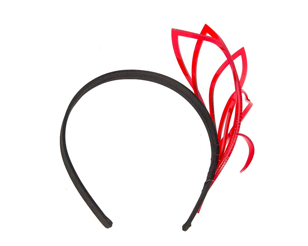 Exclusive designers red headband fascinator-3