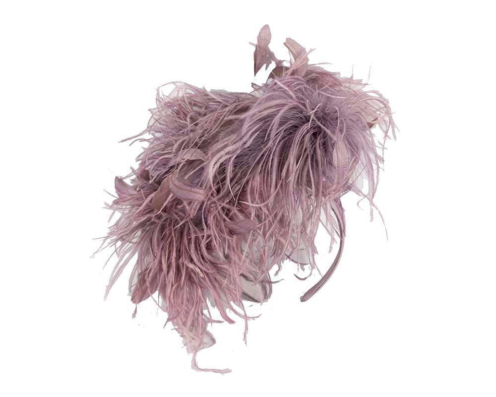 Lilac feather fascinator by Cupids Millinery