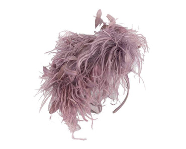Lilac feather fascinator by Cupids Millinery