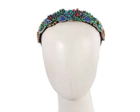 Jewellery covered fascinator headband by Cupids Millinery CU543BL-0