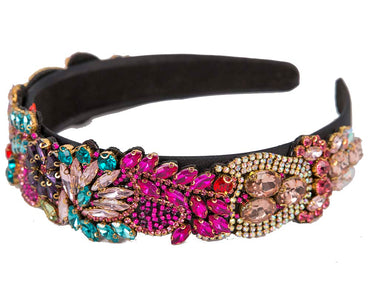 Jewellery covered fascinator headband by Cupids Millinery