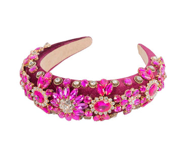 Fuchsia fascinator headband by Cupids Millinery