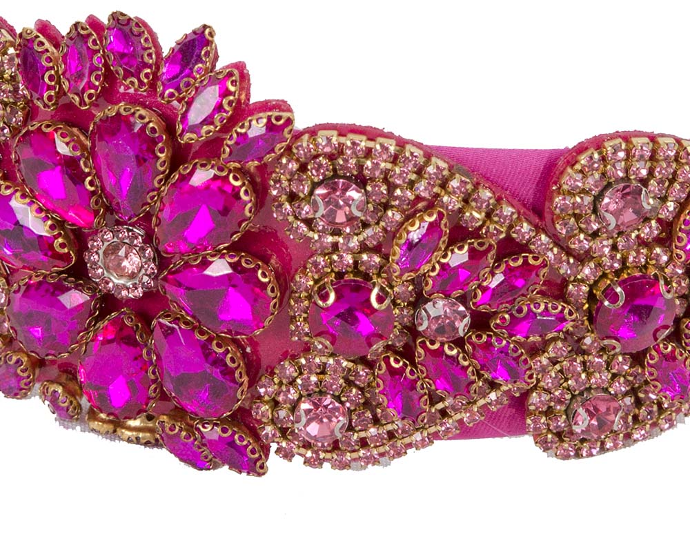Fuchsia jewellery fascinator headband-2