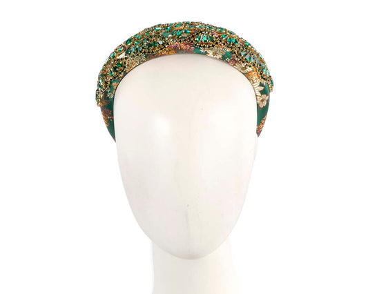 Exclusive green headband fascinator by Cupids Millinery CU552