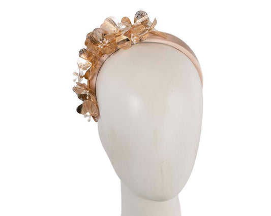 Exclusive gold headband fascinator by Cupids Millinery CU553-0