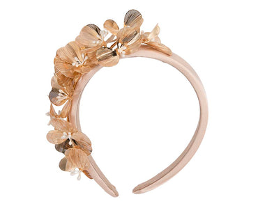 Exclusive gold headband fascinator by Cupids Millinery CU553-1