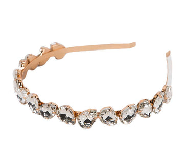 Petite silver crystal headband fascinator CU576