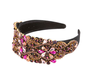 Fuchsia crystal headband by Cupids Millinery