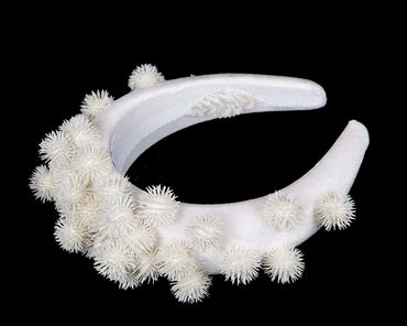 Exclusive white fascinator headband-1