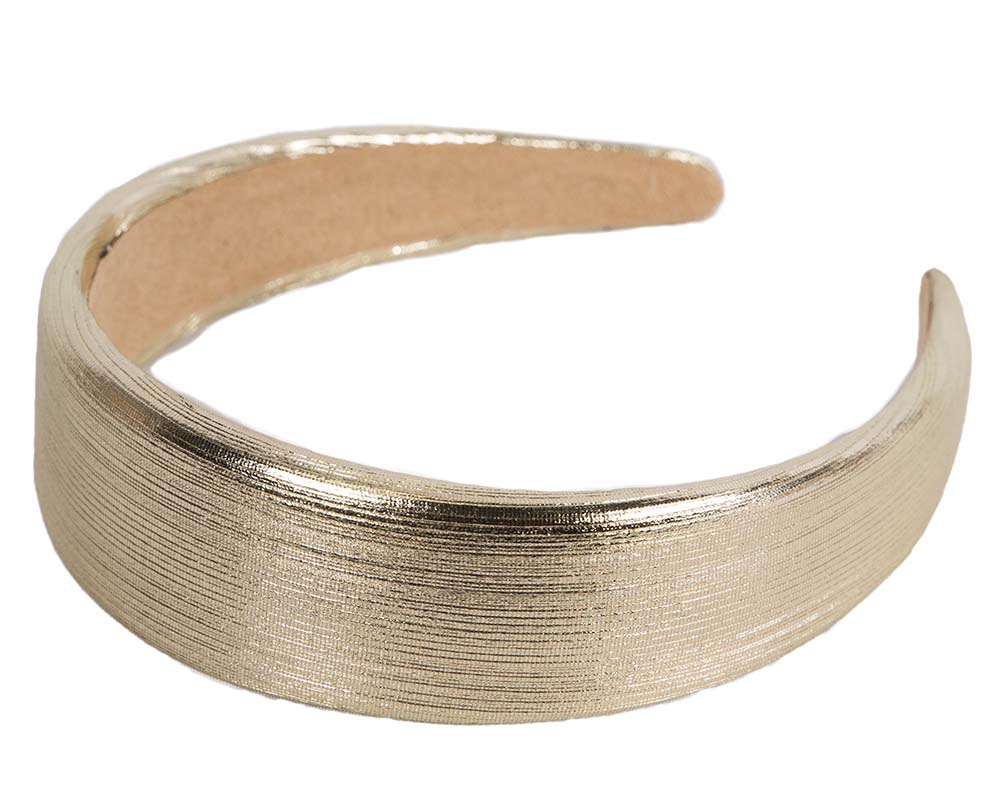 Leather gold leather fascinator headband