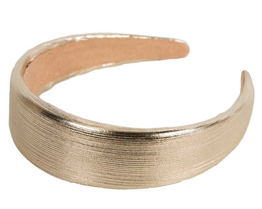 Leather gold leather fascinator headband