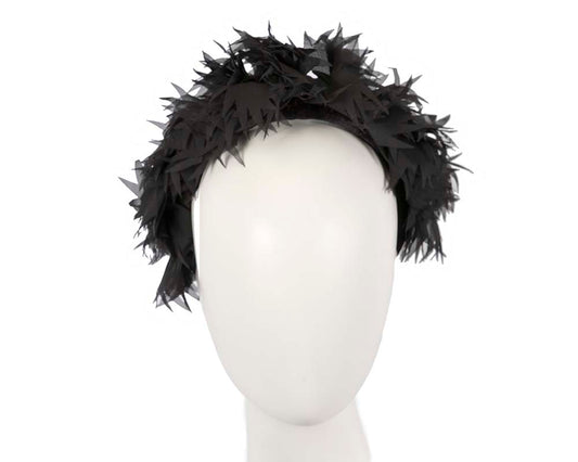 Exclusive black headband fascinator by Cupids Millinery CU628-0