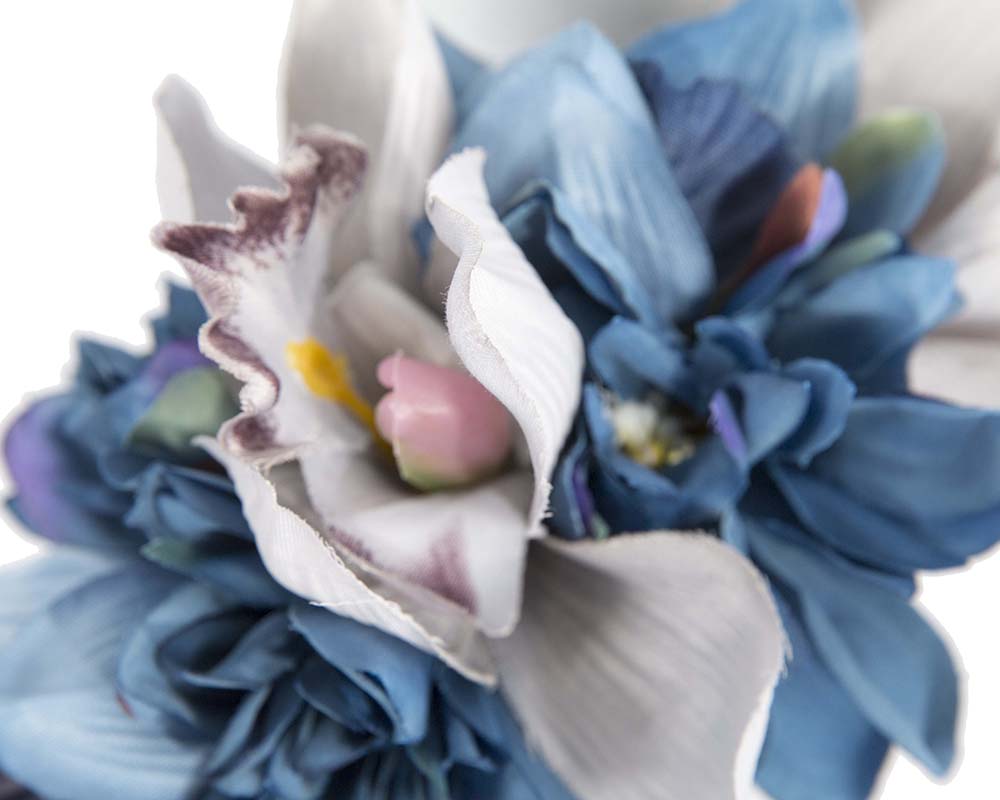 Hand made exclusive blue fascinator headband