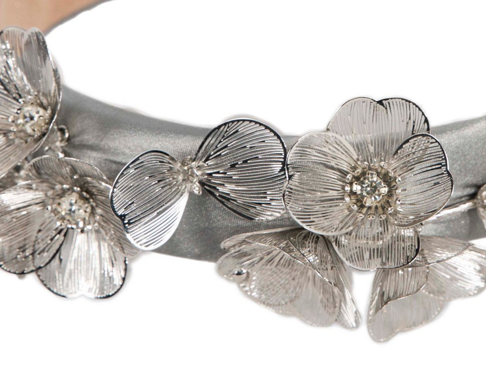 Fashion silver fascinator headband by Max Alexander-2