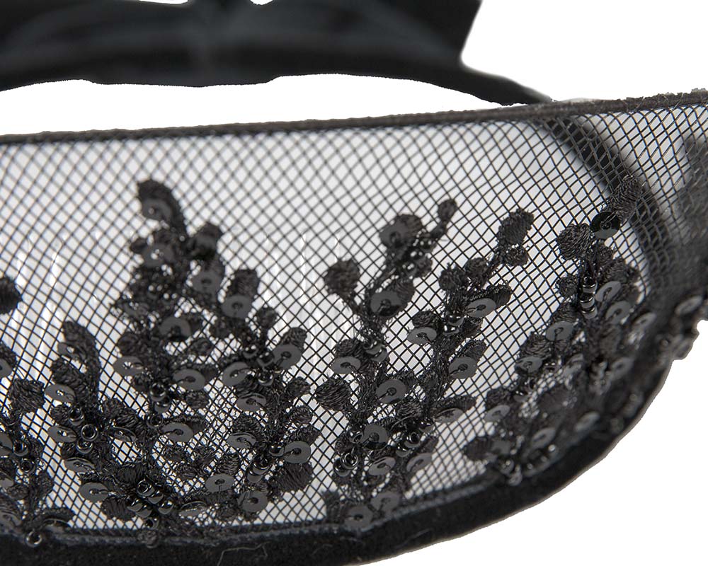 Exclusive black crown fascinator