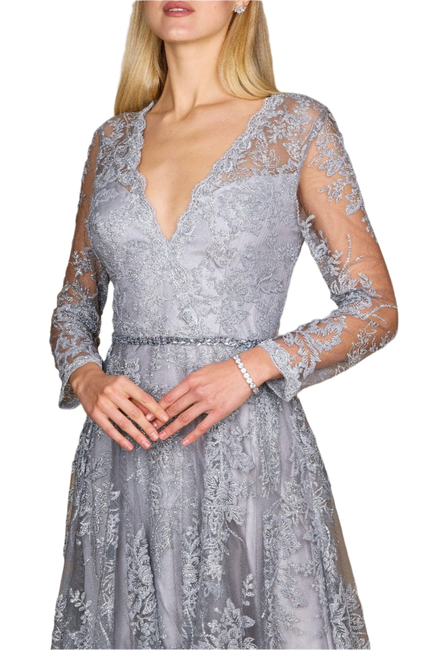 Dylan and Davids Full-Length Sleeve Formal Evening Gown Dress-3
