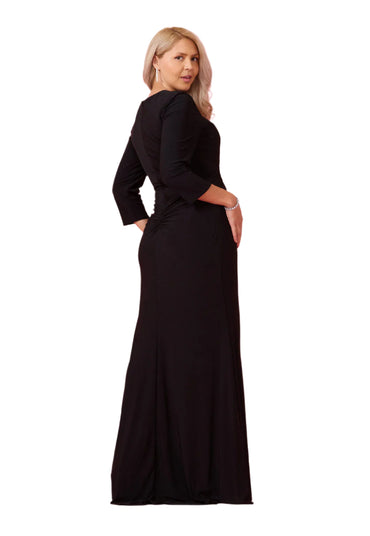 Dylan and Davids Full-Length Formal Gown Stretch Evening 3/4 Sleeve Dress-1