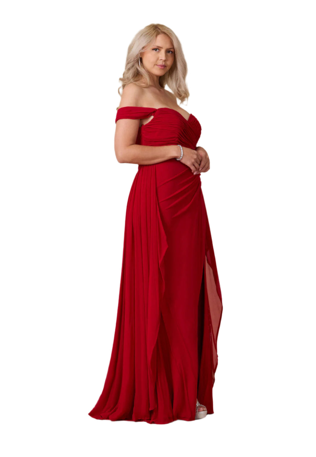 Dylan and Davids Off Shoulder Full-Length Formal Gown Evening Dress-7