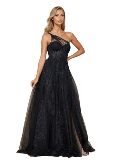 Kos Couture Full-Length Prom Dress One-Shoulder Formal Ball Gown-1