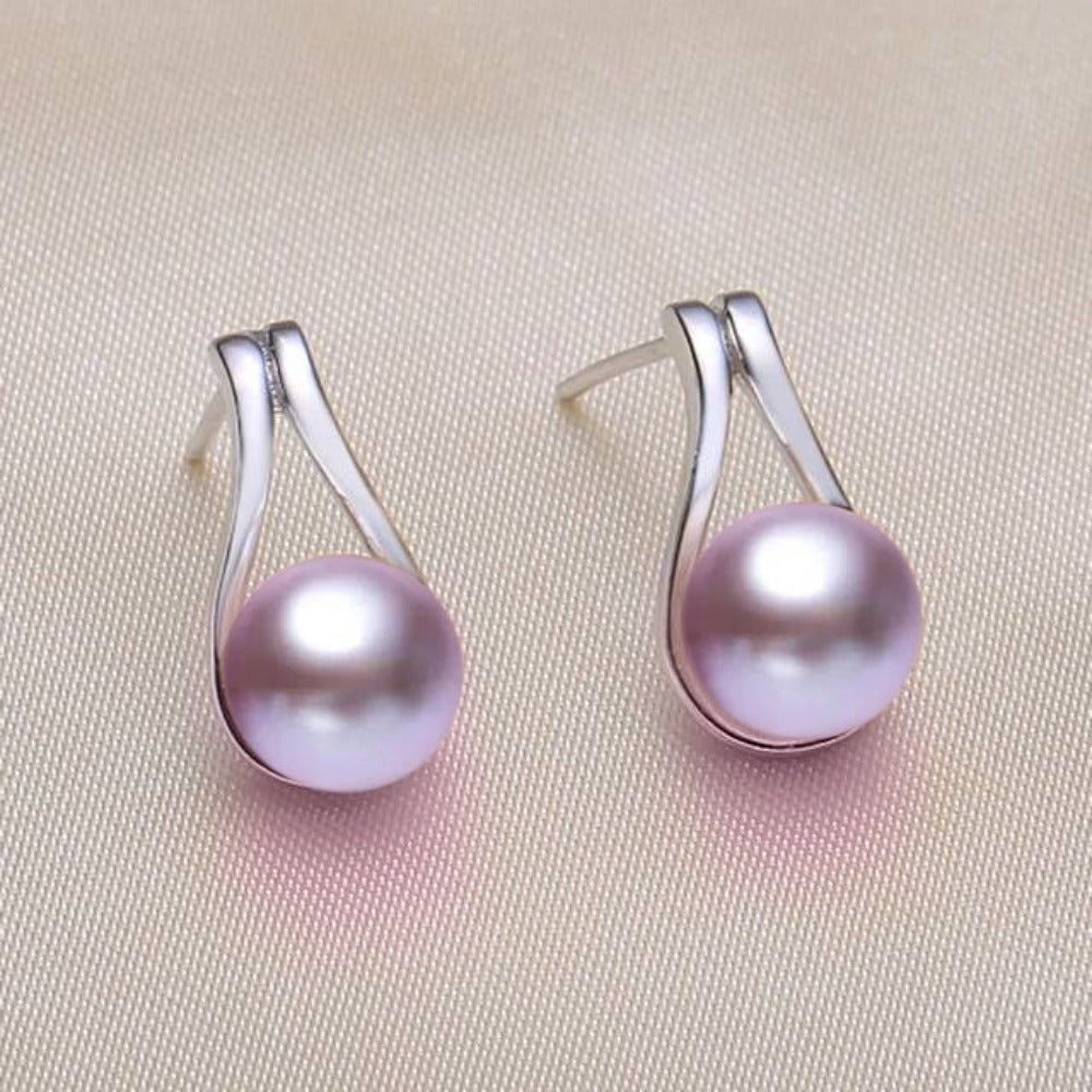 Stunning French Hook Drop Earrings made with Genuine Freshwater Pearls-0