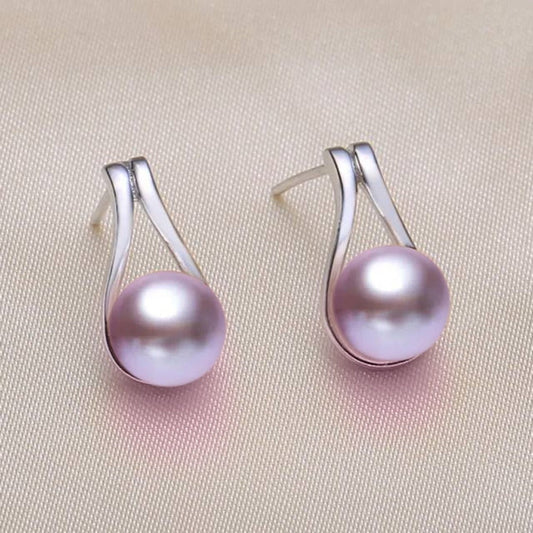 Stunning French Hook Drop Earrings made with Genuine Freshwater Pearls-0