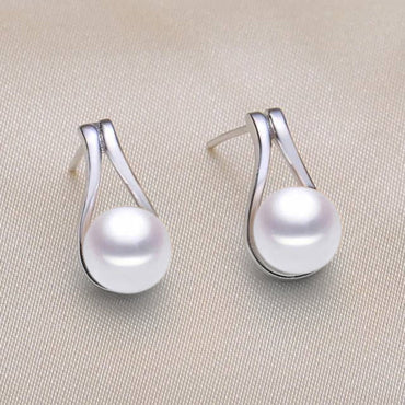 Stunning French Hook Drop Earrings made with Genuine Freshwater Pearls-1