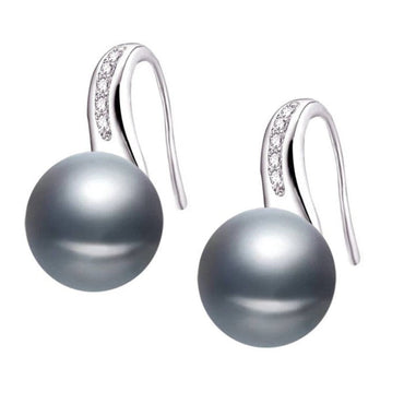 Stunning French Hook Drop Earrings made with Genuine Freshwater Pearls-1