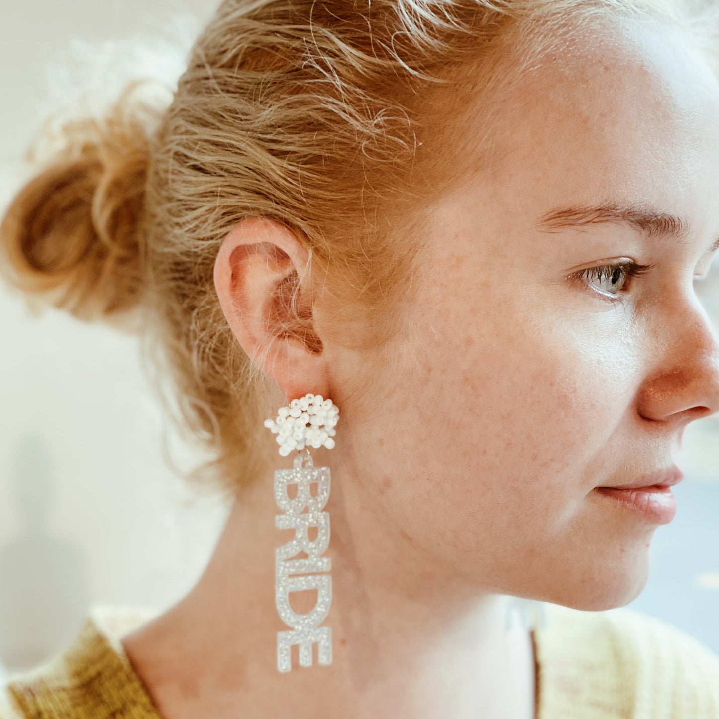 Bride Babe Cutout Acrylic Earrings-3