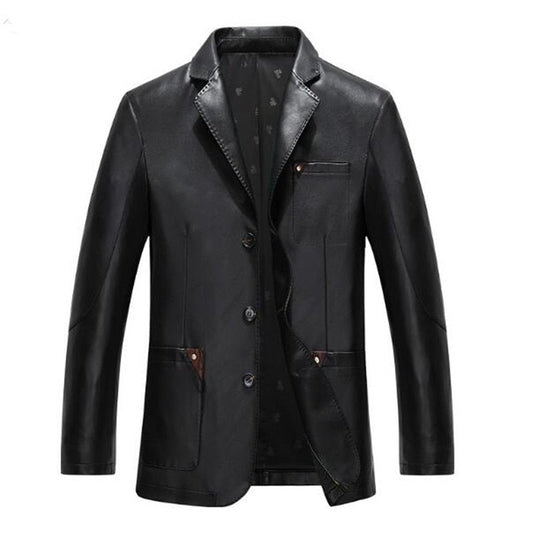 Everyday Men's Sheep Leather Blazer – Slim Fit Classic Jacket-0
