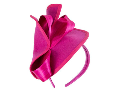 Twisted fuchsia felt fascinator by Fillies Collection-1