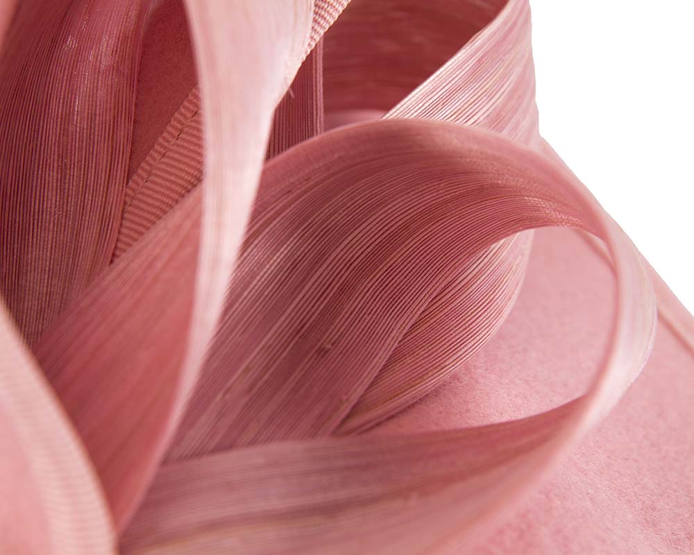 Twisted pink felt fascinator by Fillies Collection-2