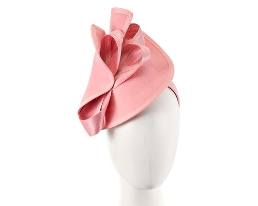 Twisted pink felt fascinator by Fillies Collection-0