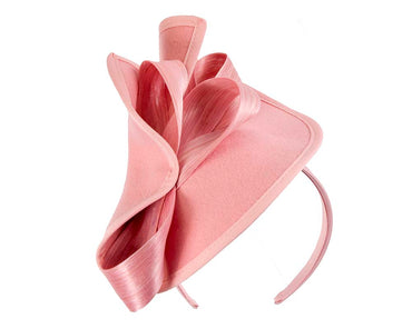 Twisted pink felt fascinator by Fillies Collection-1
