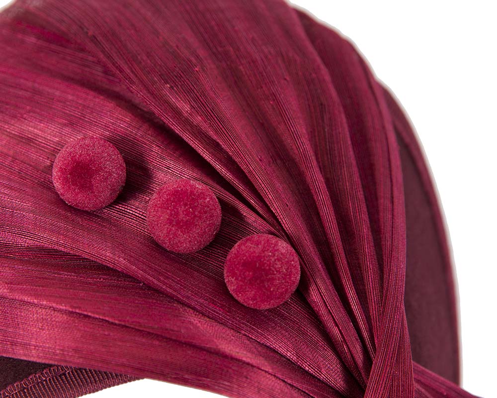 Burgundy wine crown winter fascinator by Fillies Collection