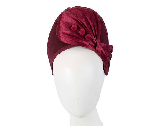 Burgundy wine crown winter fascinator by Fillies Collection